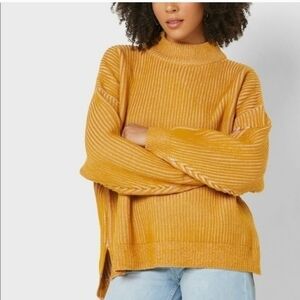 Topshop mustard rib sweater si